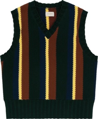 Aime Leon Dore ALD MEDIUM Sweater Vest Botanical Green Mens