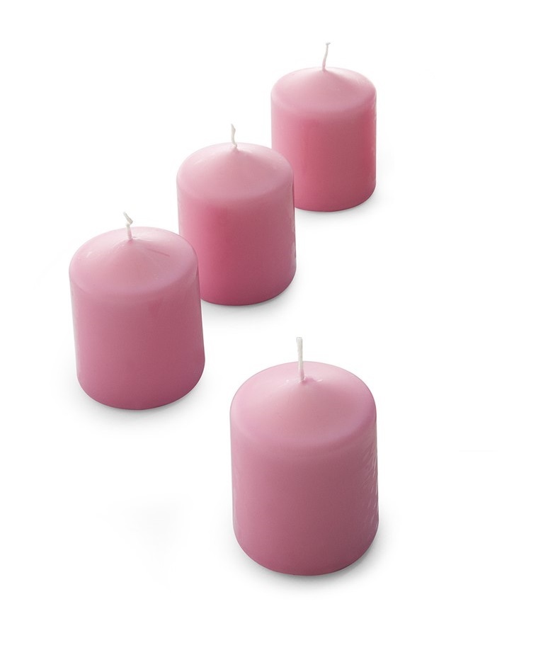 Set 4 Pezzi Candele Profumate Fragranza Fiore Rosa Decorazione Votive dfh