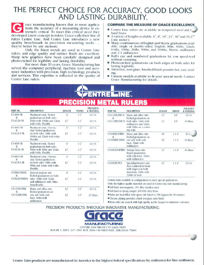 3R Flexible Machinist Rule Set- 6 and 12 in-1/10, 1/50, 1/32, 1/64 Made in US