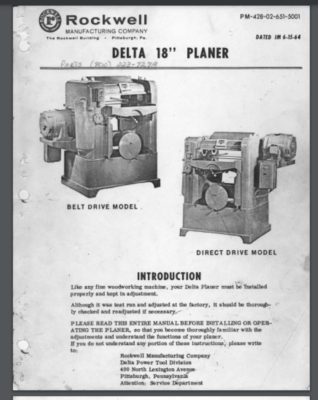 18 2024 inch planer
