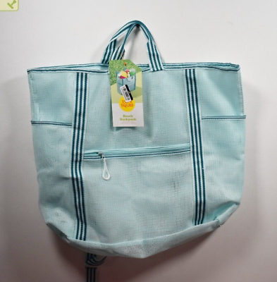 Backpack style shop beach bag