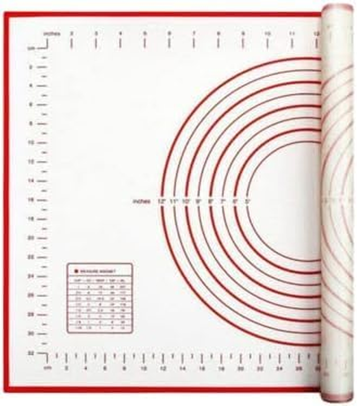 Large Non-Stick Silicone Baking Mat, Heat Resistant Pastry Sheet with Measuremen
