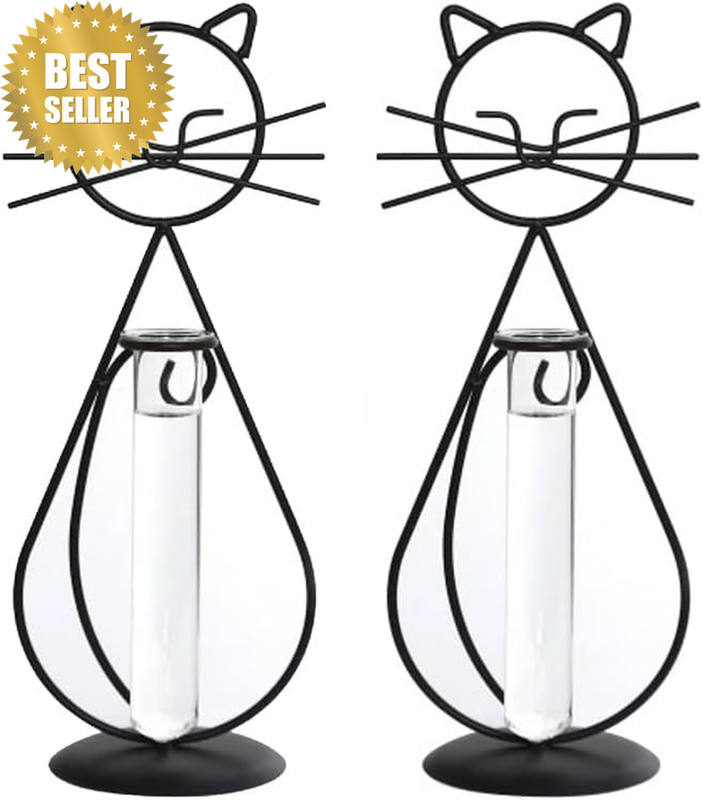 2PCS Propagation Wall Hanging Planter Glass Terrarium Flower Vases Holder for In