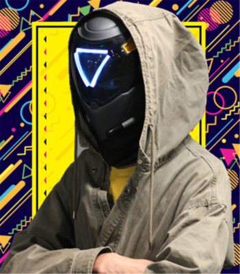 OW Wet Nurse ANA Shrike Helmet OVERWATCH Full Face LED MASK Props Cosplay