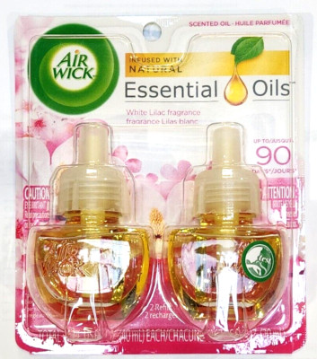 Air Wick Essential Oils White Lilac Essential Oil Plug-In Refills -  2 Pack