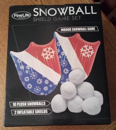 Indoor Snowball Fight Game Set Inflatable Snowball Shields w/ 6 Snowballs