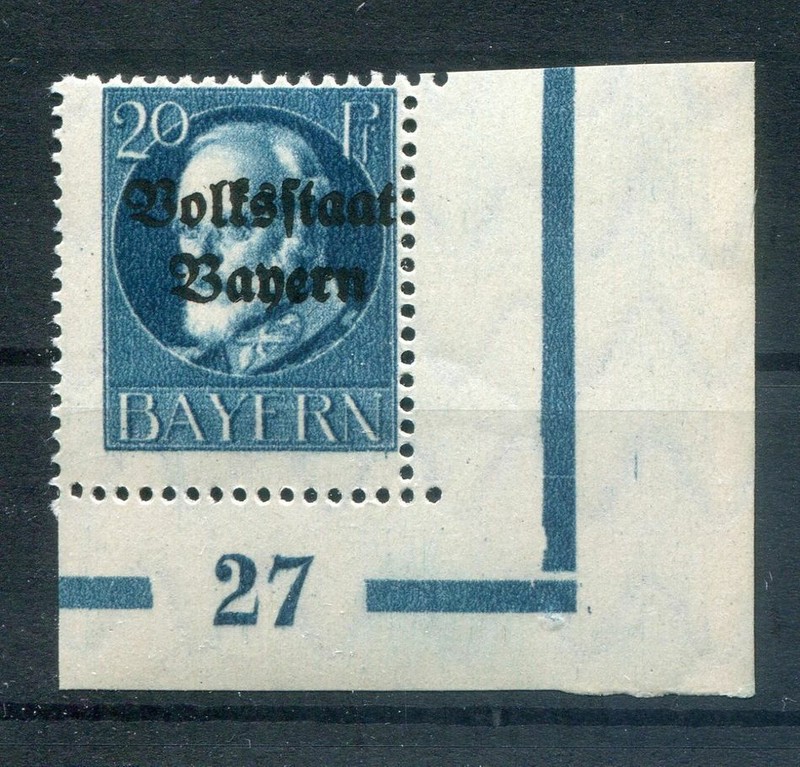Bayern Plattennummer 27 Auf 121 Tadellos ** Mnh Postfrisch (78703
