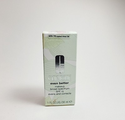 Clinique Even Better Makeup SPF 15 WN 76 Toasted Wheat 1 fl. oz/30 mL NIB