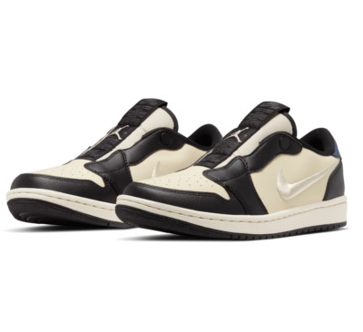 Nike Women's Air Jordan 1 Retro Low Slip Shoes Fossil Ivory/Black AV3918-201 i