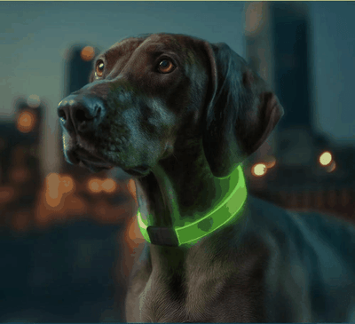 Light Up Dog Collar One Time Fit Waterproof LED Collar for Saf...