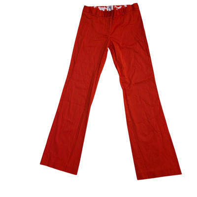 Milly of New York women's 4 flared wide leg  pants red USA made
