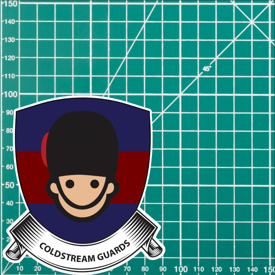 Coldstream Guards Shield Vinyl Sticker - 10cm - UV Laminated - Picture 4 of 4