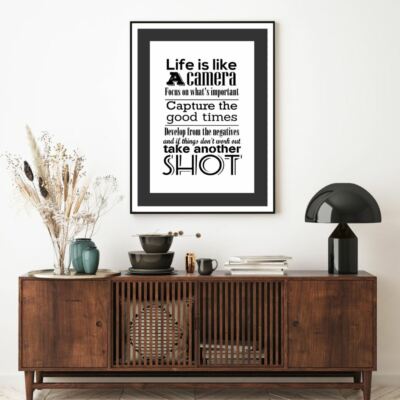 B&W Vector Quotes Design Print Premium Poster High Quality choose sizes
