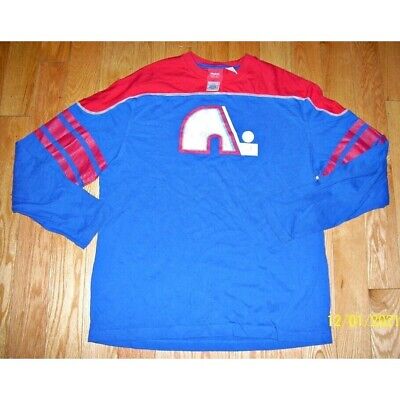 NHL Hockey Vintage 90s Quebec Nordiques Long Sleeve Shirt Top Medium