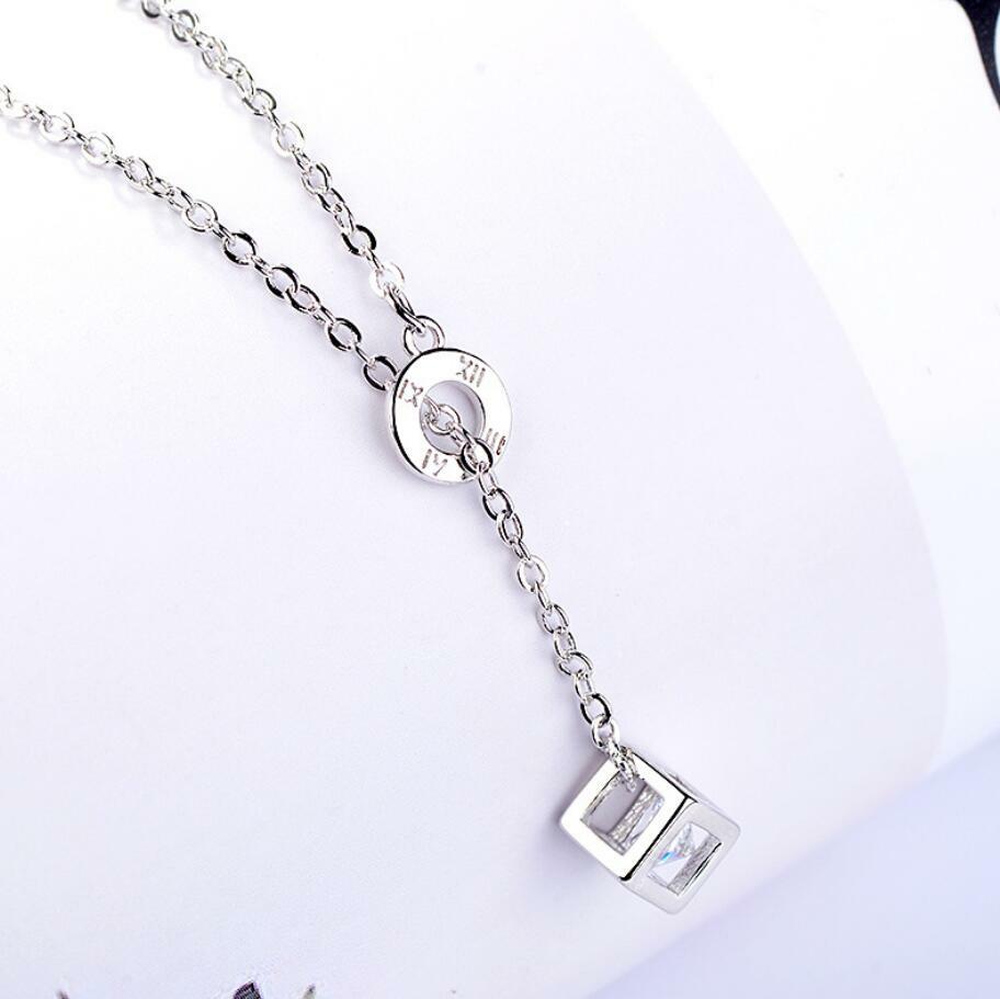 【TATIANA】Petit Cubic Silver Necklace★送料無料★2色 TATIANA】Petit Cubic Silver Necklace☆送料無料☆2色 (TATIANA