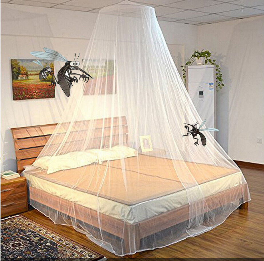 Mosquito Lace Bed Netting Mesh Canopy Princess Round Elegant