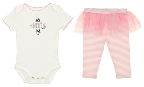 Бейсбол MLB Infants New York Mets Cutie Dancer Tutu Комплект леггинсов
