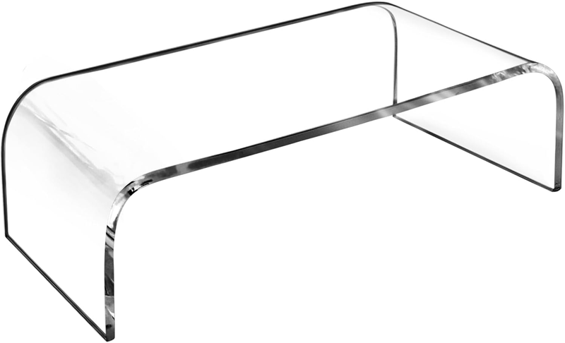AMT Premium Acrylic Clear Monitor Stand - Laptop/Pc/Multimedia Riser for Home Of