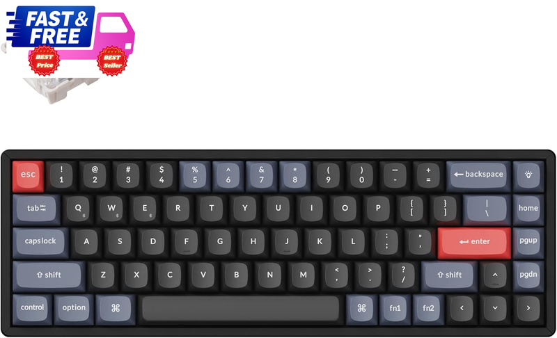 K6 Pro Wireless Mechanical Keyboard 65% RGB Hot-Swap QMK Blue Switch Aluminum