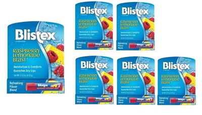 PACK OF 6 Blistex, Lip Moisturizer, Raspberry Lemonade Blast, 15 oz (4.25g)