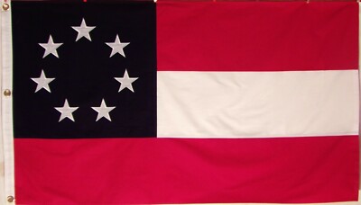 HEAVY DUTY COTTON FIRST NATIONAL FLAG - SEWN STARS AND STRIPES - 1ST DIXIE