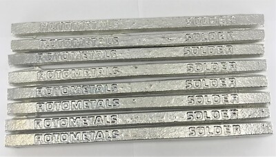 50/50 Solder Bar 50%tin/50%Lead Rotometals  10lbs (8-12Bars)