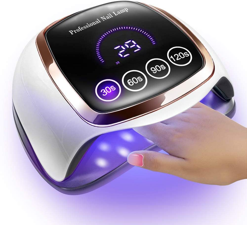 UV LED Nail Lamp, Gugusure Upgrade 180W Nail Dryer for Gel Polish with LCD Displ