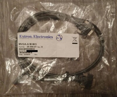 Extron MVGA-A M-M 15 pin HD Micro HR with Audio Cables, 26-566-01 H, New