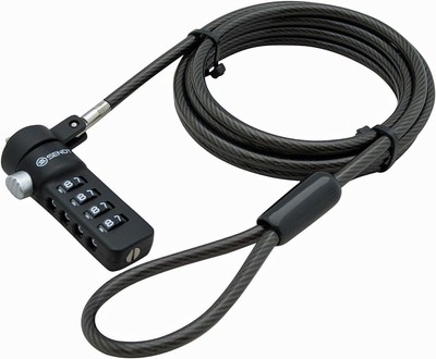 Heavy-Duty Combination Lock Cable for Laptops - 6-Foot Zinc Alloy Security
