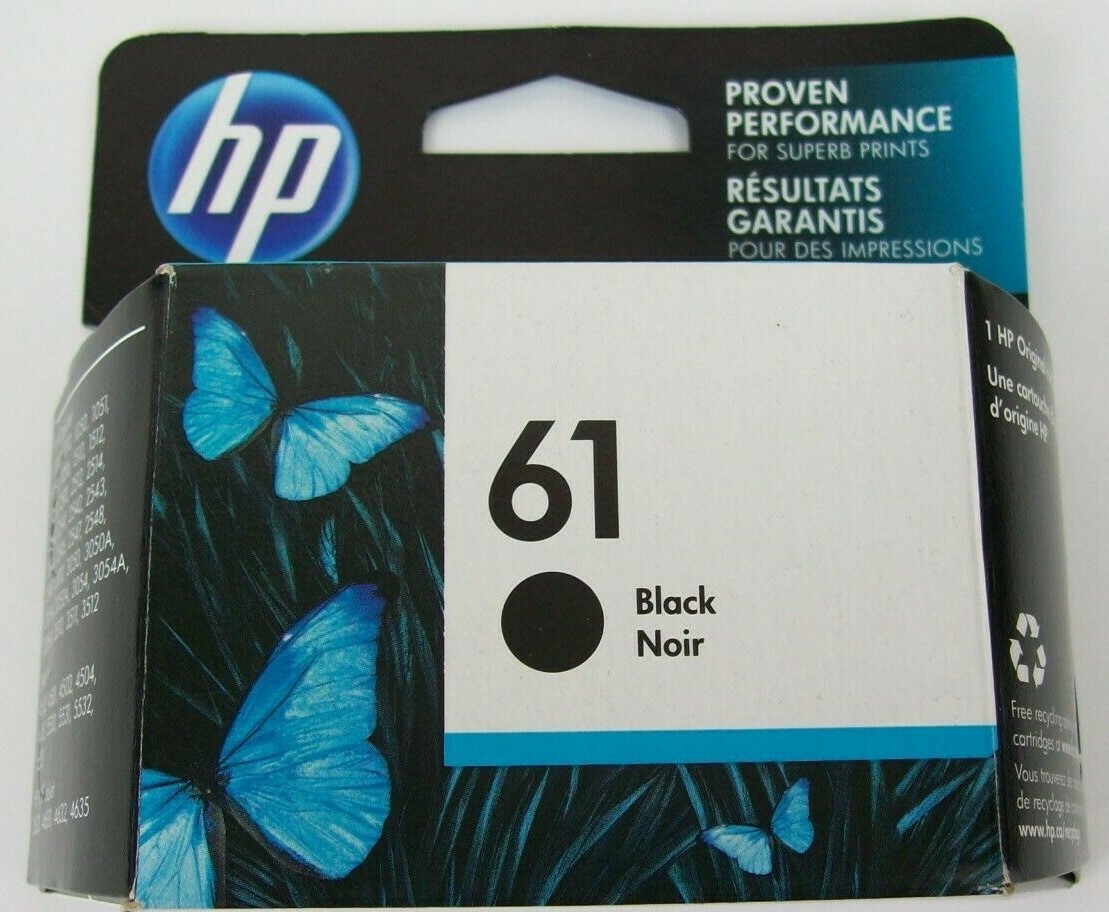 (4) HP 61 Ink Cartridges (2) Black And (2) Tricolor Expiration 03 - 06 - 10/2019