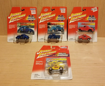 Lot 4 2001-2002 JOHNNY LIGHTNING Willys Gassers Castelli Grubb Nevins Young NEW