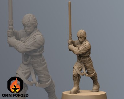 Star Wars Legion Pilot Luke Skywalker Miniature 3D Printed Resin Mini Proxy