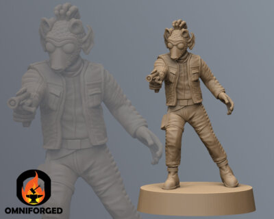 Green Bounty Hunter Star wars Legion Miniature 3D Printed