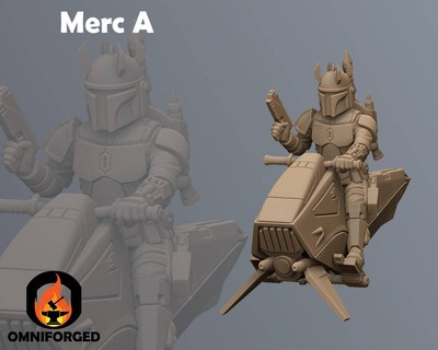 Mercenary Swoop Bikes Star Wars Legion Shatterpoint Anvilrage 3D Printed Mini
