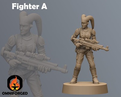 Female Freedom Fighters Carbine Star Wars Legion Miniature 3D Printed Resin Mini