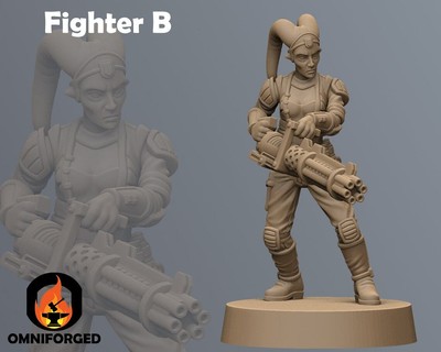 Female Freedom Fighters Scatter and Heavy Star Wars Legion Miniature 3D Printed