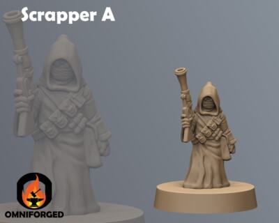 Sand Scrappers Star Wars Legion Shatterpoint Jawa 3D Printed Mini Miniature