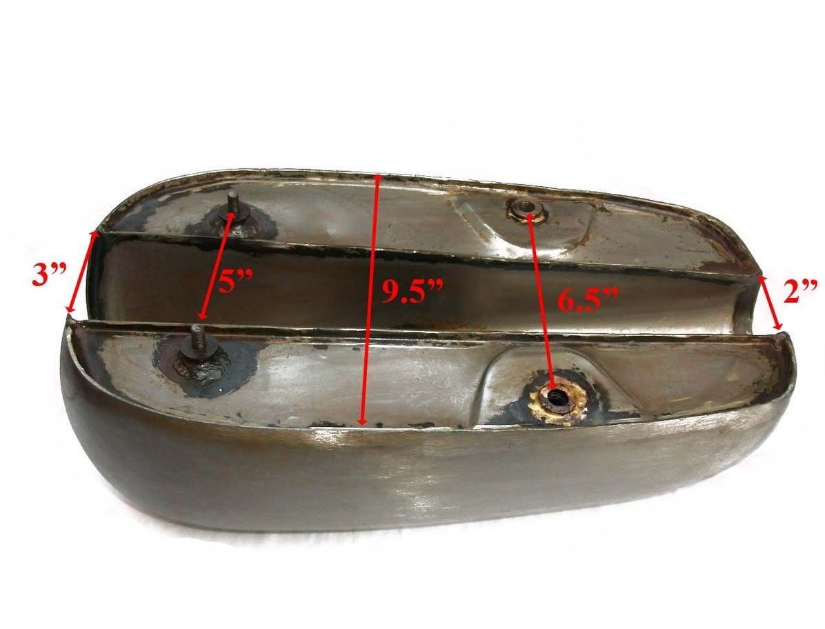 BSA A65-25PH Spitfire Hornet Red White Painted Petrol Fuel Tank A65HA + Cap 