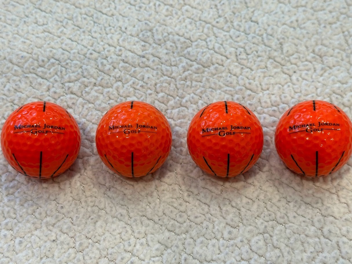 Vintage & Rare- 4 Brand New Michael Jordan Golf #23 Orange