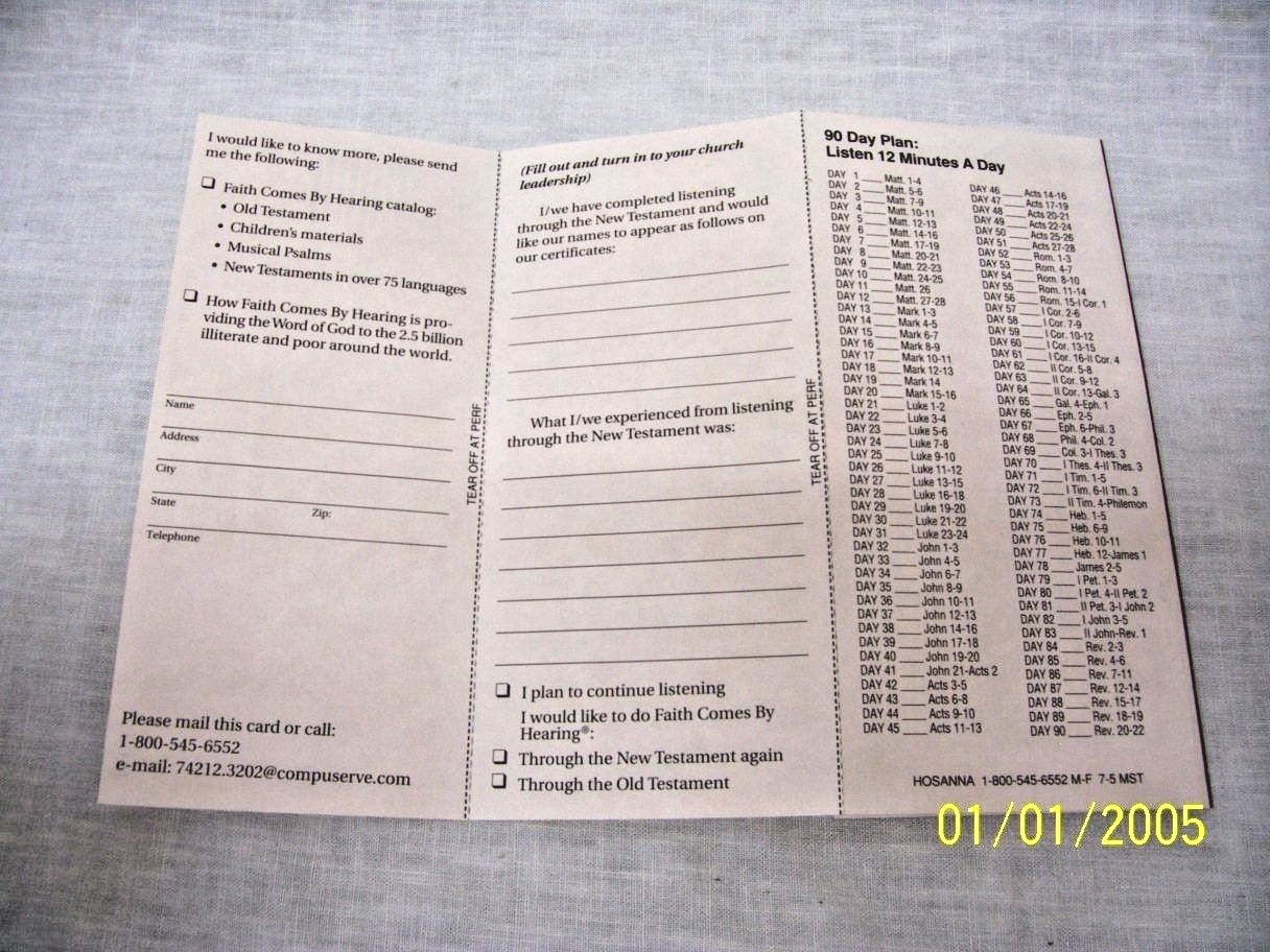 Faith Comes By Hearing -NIV New Testament Bible -12 Cassette Set! FREE Shipping!