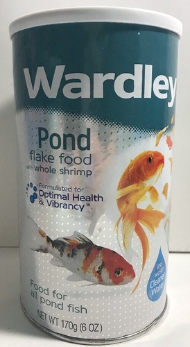 Pond Fish Flake Food With Whole Shrimp Helps Maintain Clean Water. 2pk