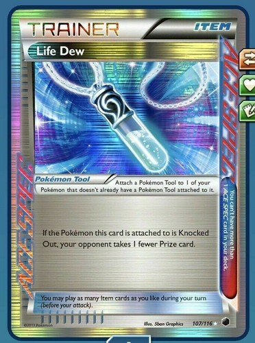 X1 Life Dew Pokemon Ace Spec Rare Plasma Freeze Holo Trainer 107 116 Lp Nm Toys Hobbies Djroncarpenito Pokemon Trading Card Game Cards Merchandise