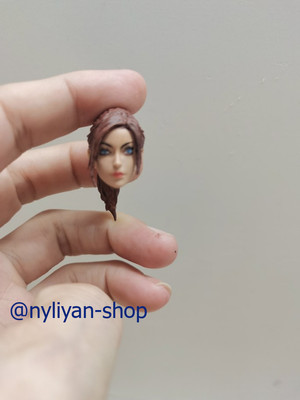 1/12 Female Claire Redfield Girl Head Sculpt Carved For 6''SHF Figure Doll Body