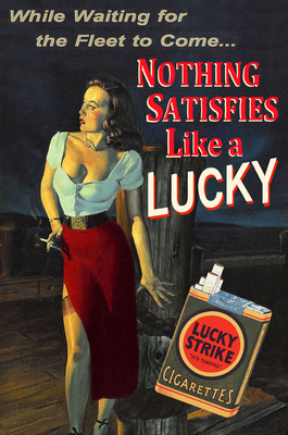 LUCKY STRIKE Cigarette Poster New Original Retro Smoker Pulp