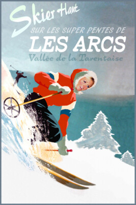 Les Arcs France Ski Travel Poster Tarentaise Valley Savoie Paris Art Print 329