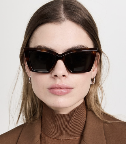 Pre-owned Saint Laurent Yves  Sl-657-f-002 Havana Sunglasses In Black