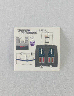 Transformers G1 Decepticon Pretender Bomb Burst Sticker Sheet Original Decals