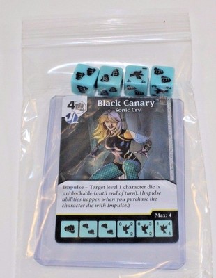 DC Dice Masters Green Arrow Flash * BLACK CANARY Set RARE Uncommon CUR + 4 DICE 