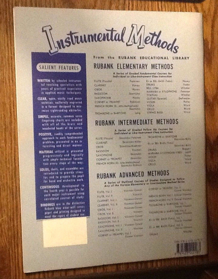 Rubank Intermediate Method Clarinet Rubank Educational Library J.E. Skornicka 52