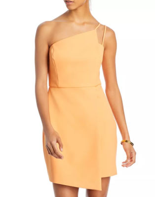 ★BCBG MAXAZRIA★One Shoulder Flounce Mini One Shoulder Flounce Mini – BCBGMAXAZRIA